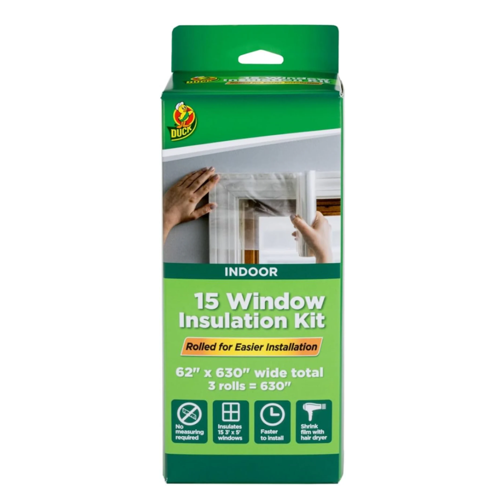Duck Brand Window Insulation Kit – 15 Pack- 3’ X 5’ Windows