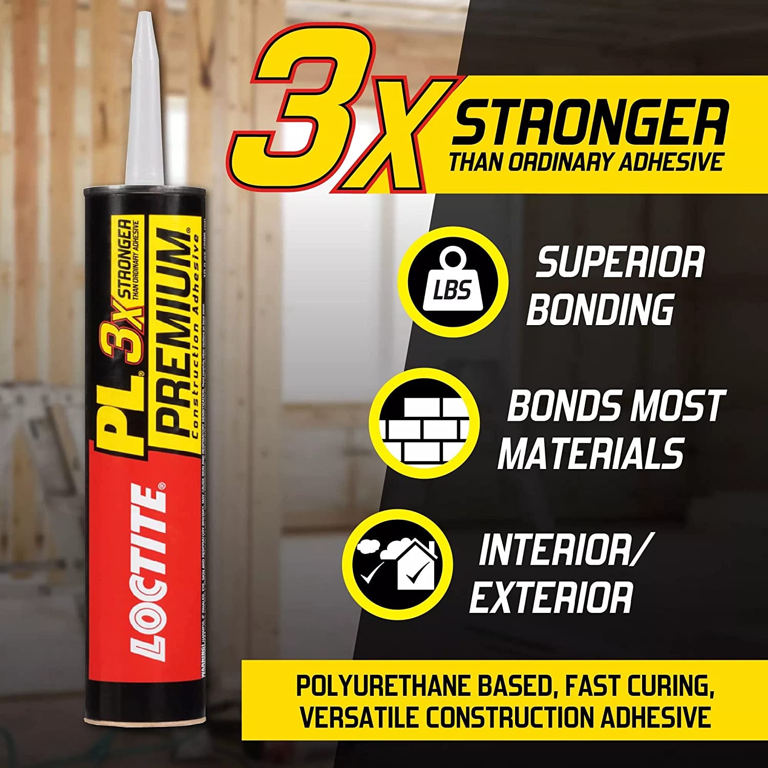 Locktite PL Premium Polyurethane Construction Adhesive Glue-  6 Pack