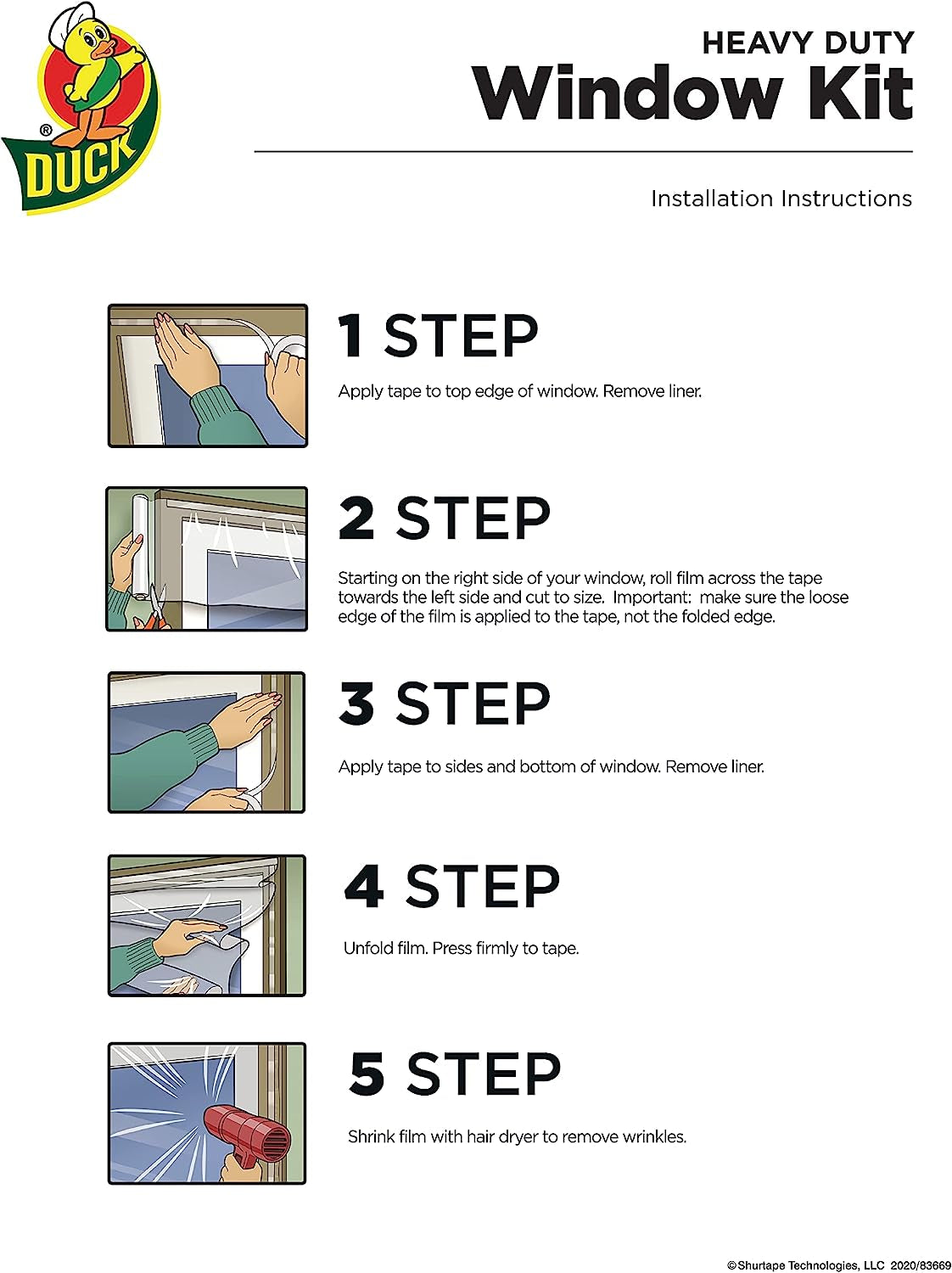 Duck Brand Window Insulation Kit – 15 Pack- 3’ X 5’ Windows