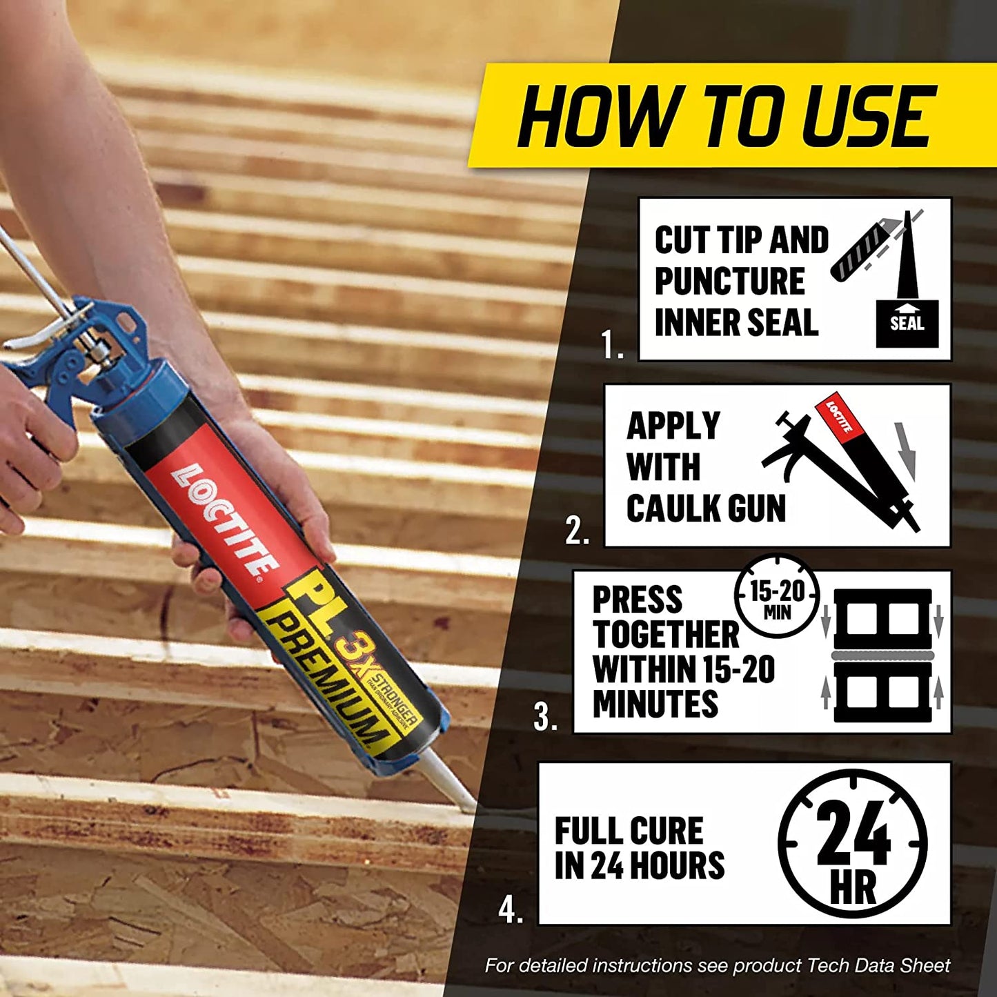 Locktite PL Premium Polyurethane Construction Adhesive Glue-  6 Pack