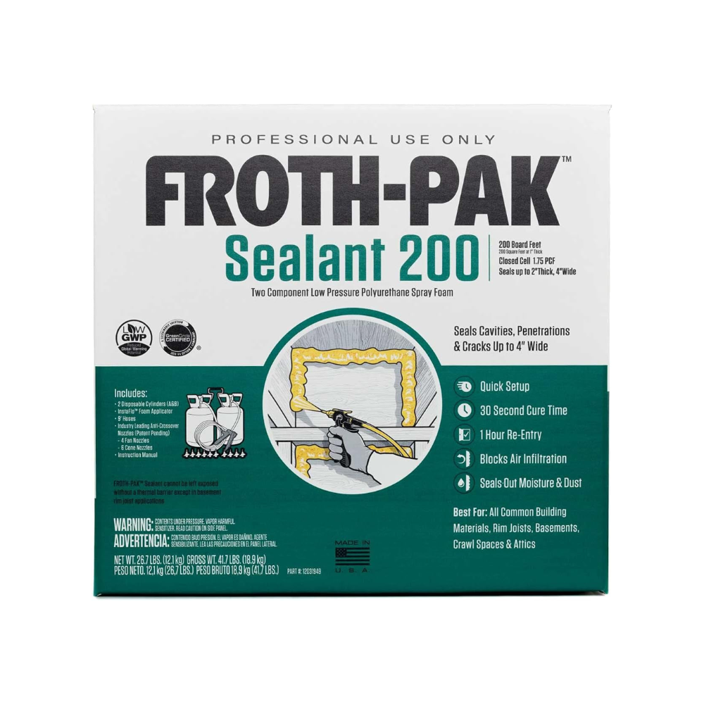 Froth-Pak 200 Spray Foam Sealant Kit- Closed Cell