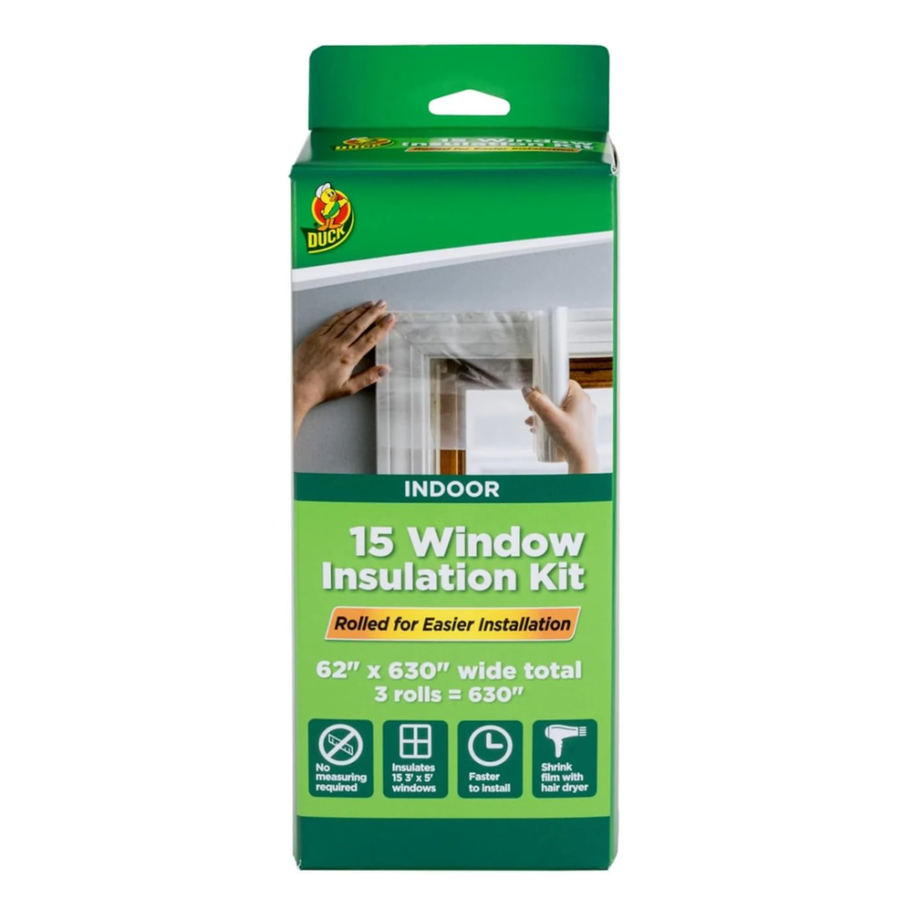 Duck Brand Window Insulation Kit –  15 Pack- 3’ X 5’ Windows