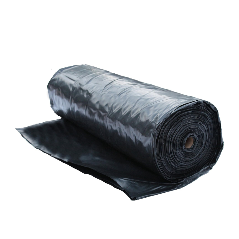 Plastic Sheeting Heavy Duty Black 6 Mil Poly Roll - 20'X 100'