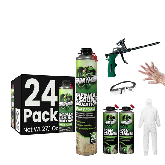 Spray Foam Closed Cell Insulation Kit - 24 Cans