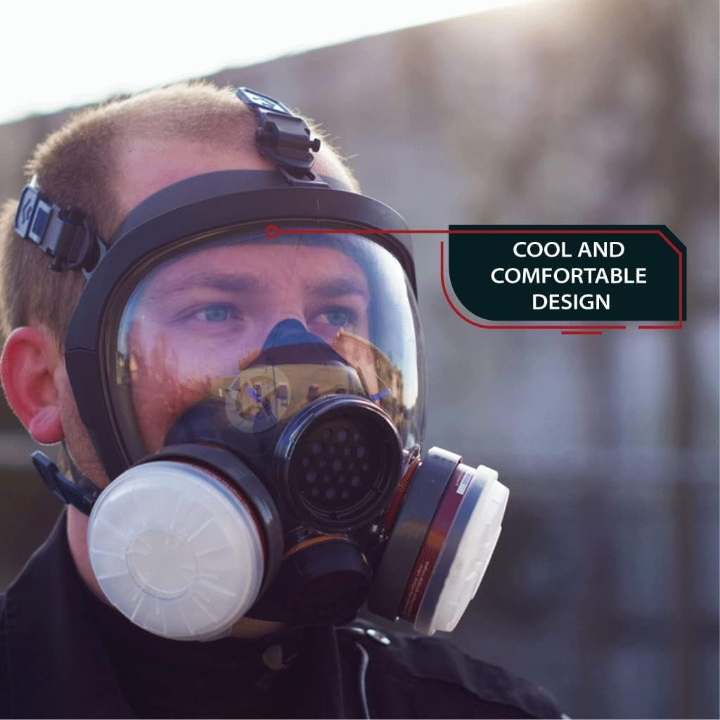 Gas and Chemical Full Face Respirator - Professional Level