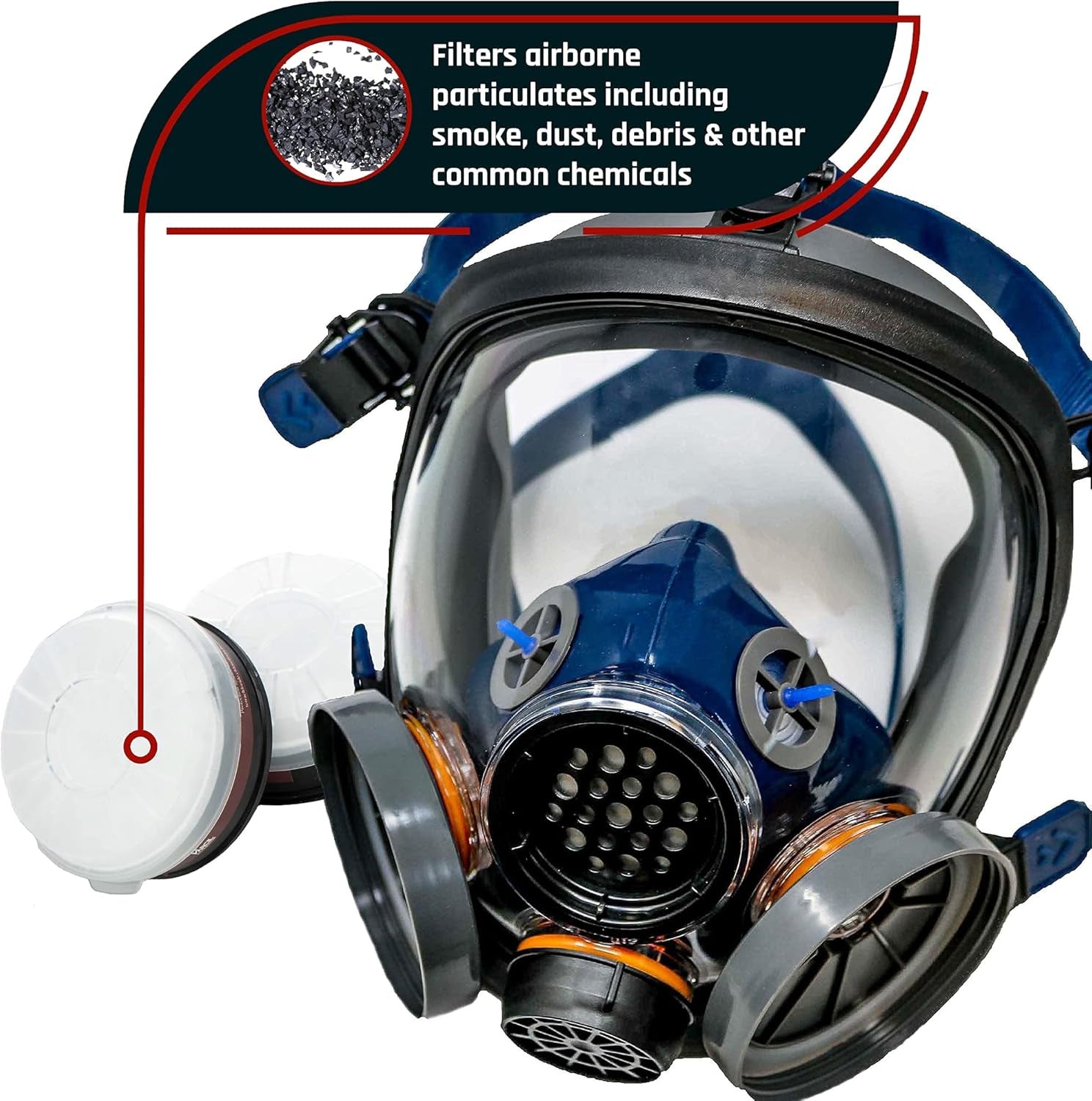 Gas and Chemical Full Face Respirator - Professional Level