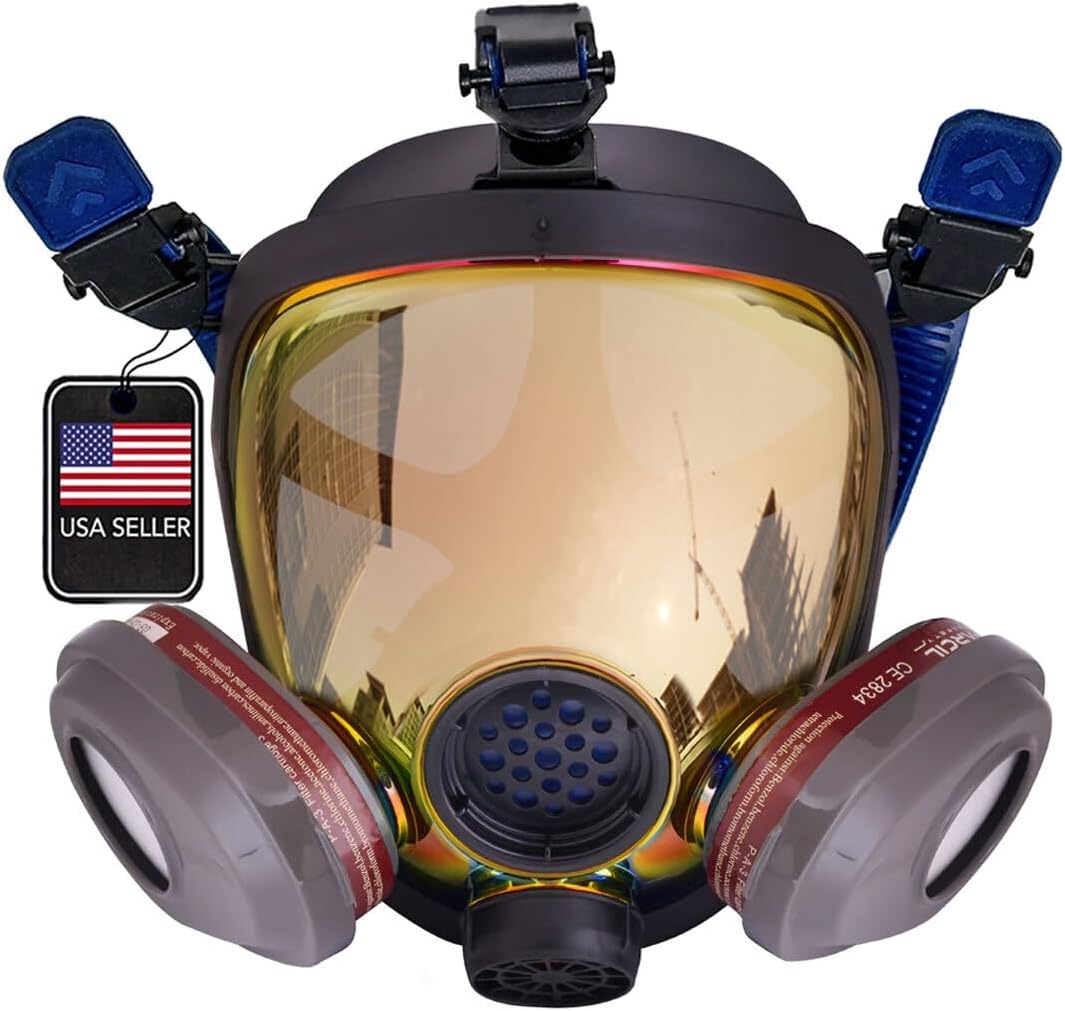 Gas and Chemical Full Face Respirator - Professional Level