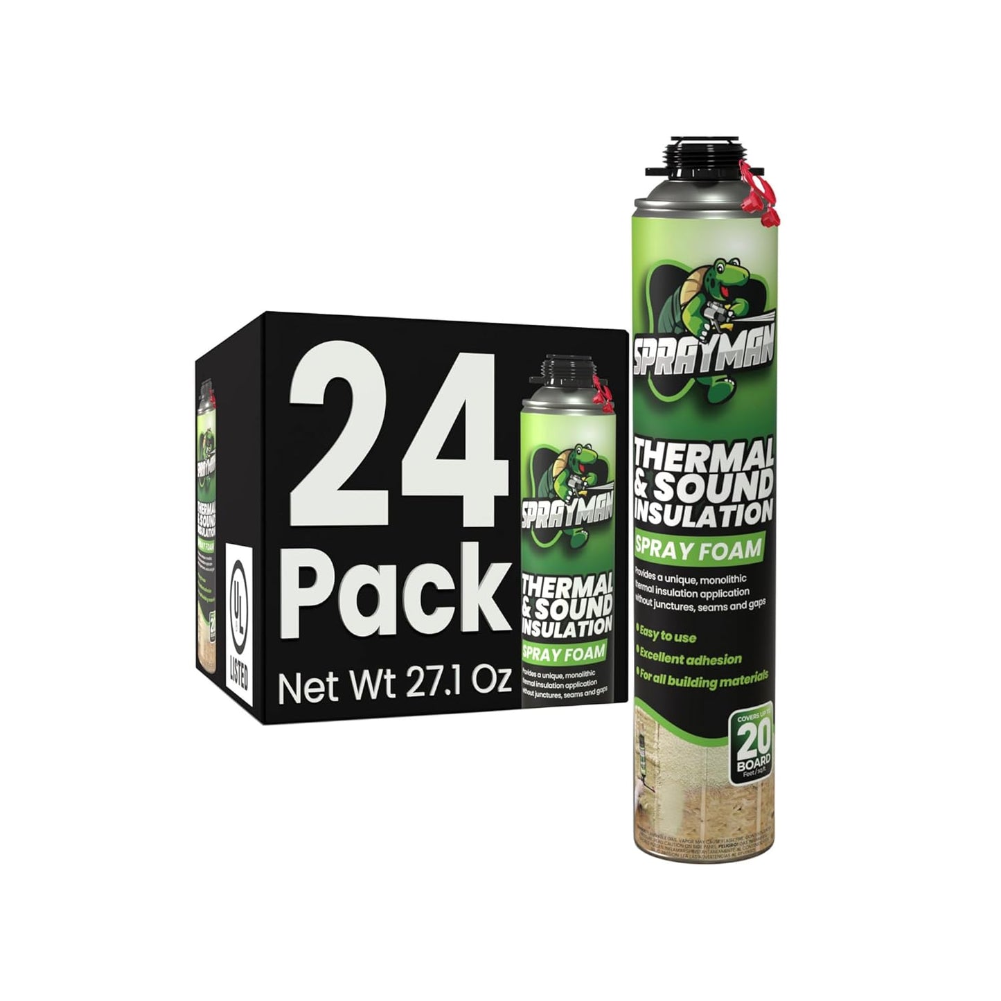 Spray Foam Closed Cell Insulation Kit - 24 Cans