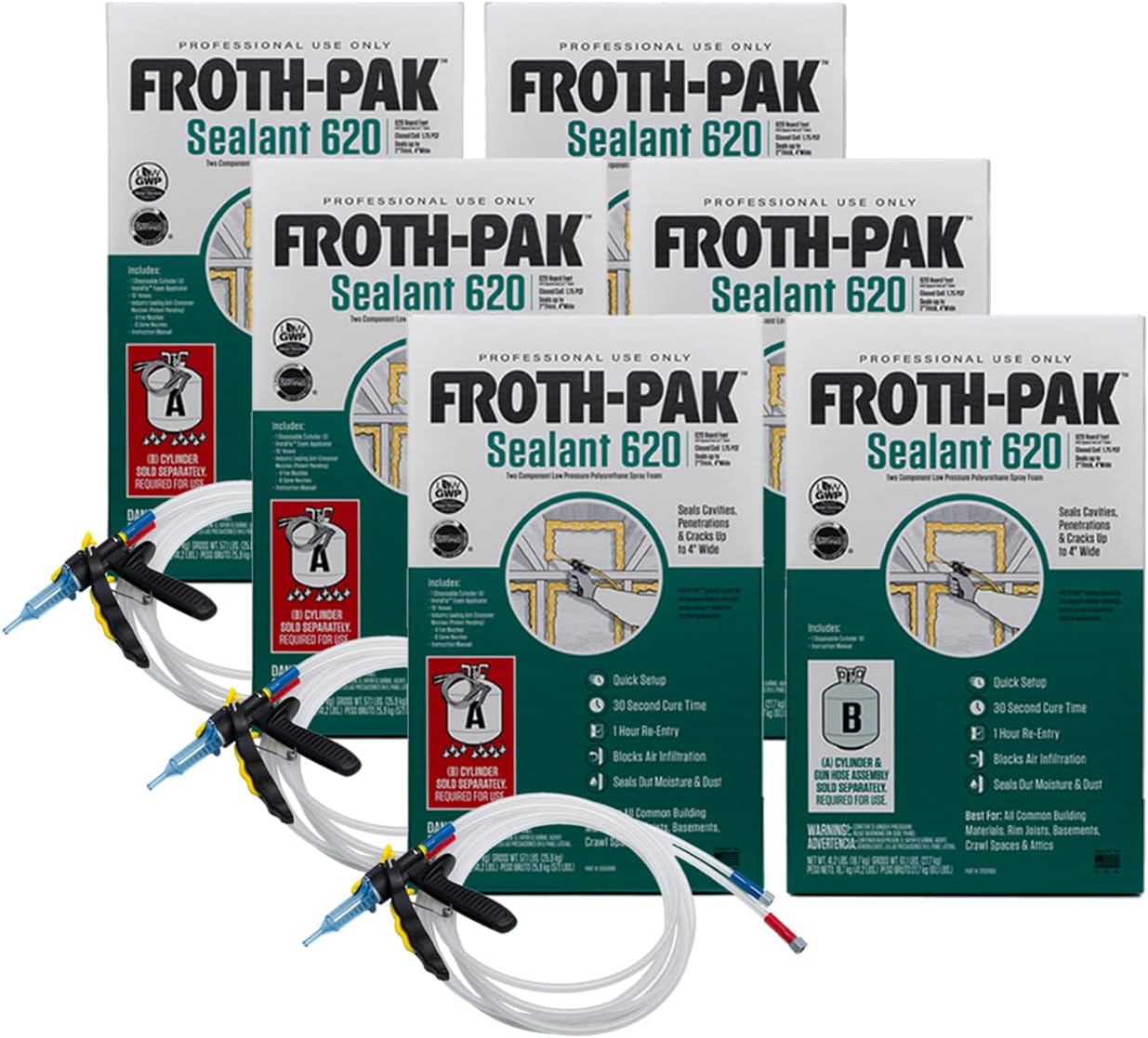 Froth-Pak 620 Spray Foam Sealant Kit- Closed Cell