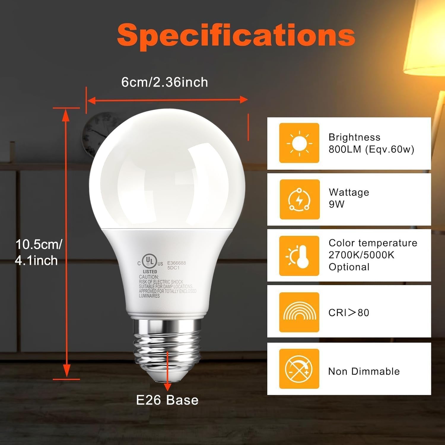 LED Light Bulbs 60W Equivalent