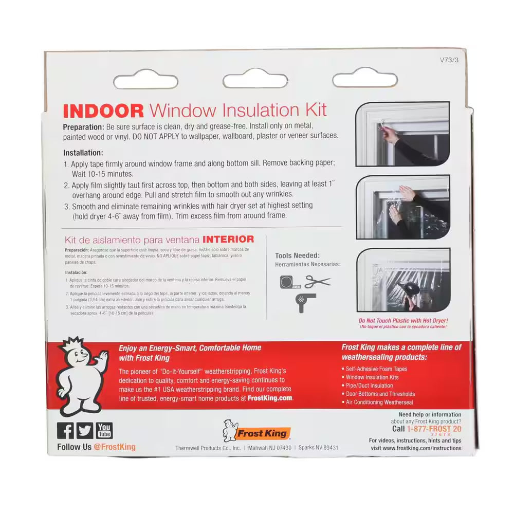 Indoor Window Insulation Kit (3 per Pack)