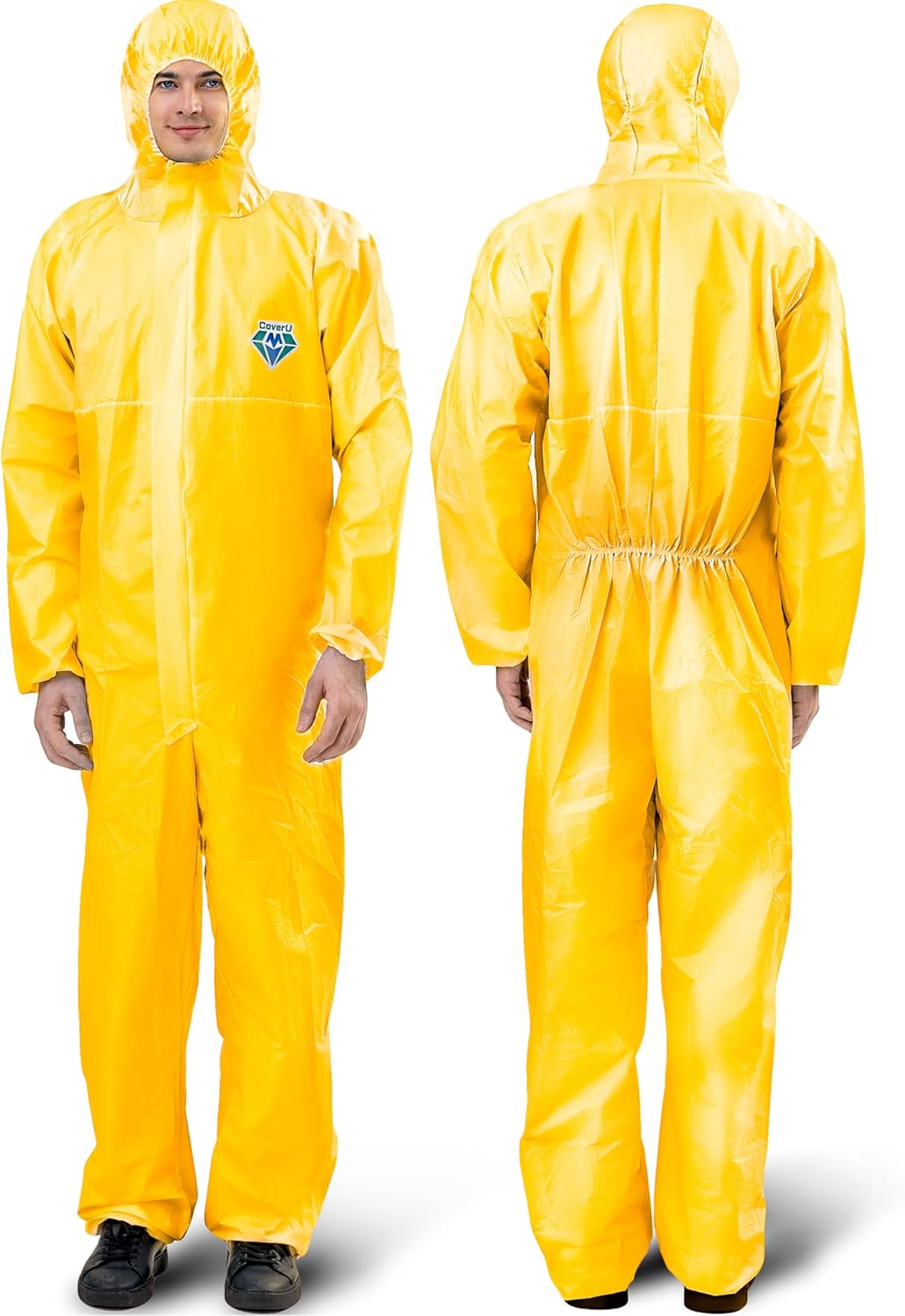 Hazmat Suits - 6 Sizes Options - Disposable Coveralls Suit, Medical Protective Coverall PPE Hazmat Suits