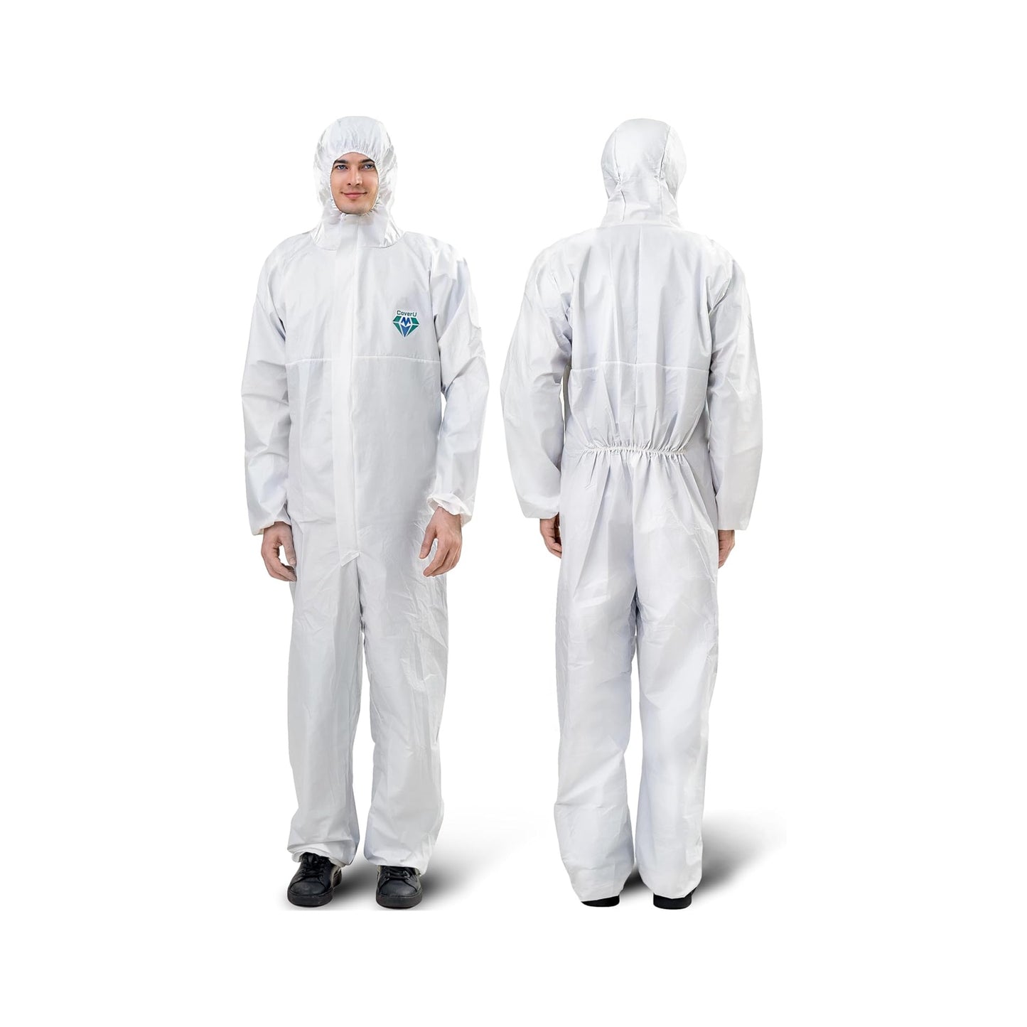 Hazmat Suits - 6 Sizes Options - Disposable Coveralls Suit, Medical Protective Coverall PPE Hazmat Suits