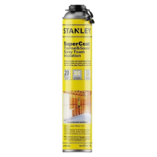 Supercoat Spray Foam Insulation - Closed Cell Spray Foam Covers up to 20 Sq.Ft., Gun Use, Gun Not Included, 27.1 Oz, 1 Pack