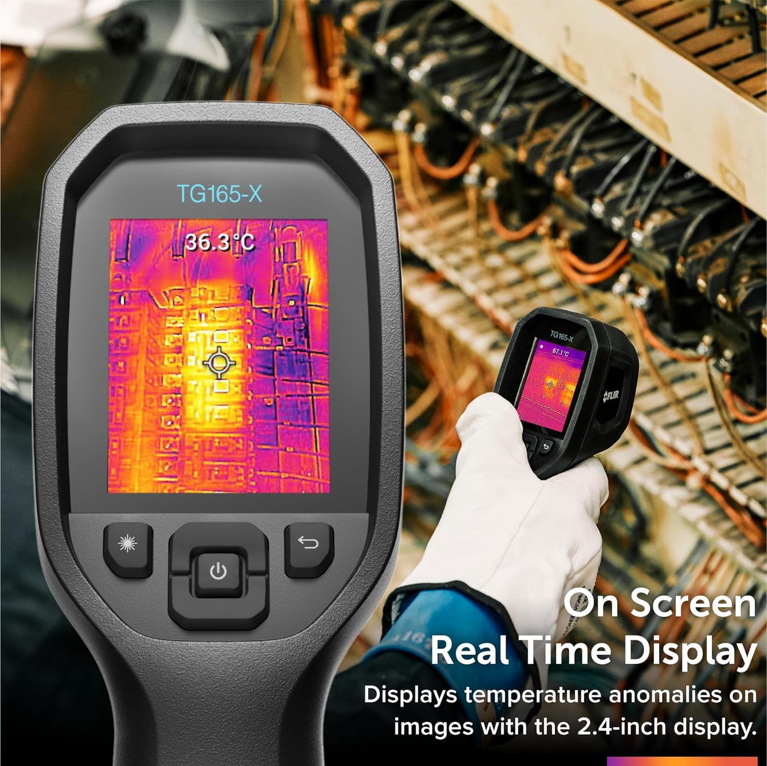 FLIR TG165-X Thermal Imaging Camera with Bullseye Laser