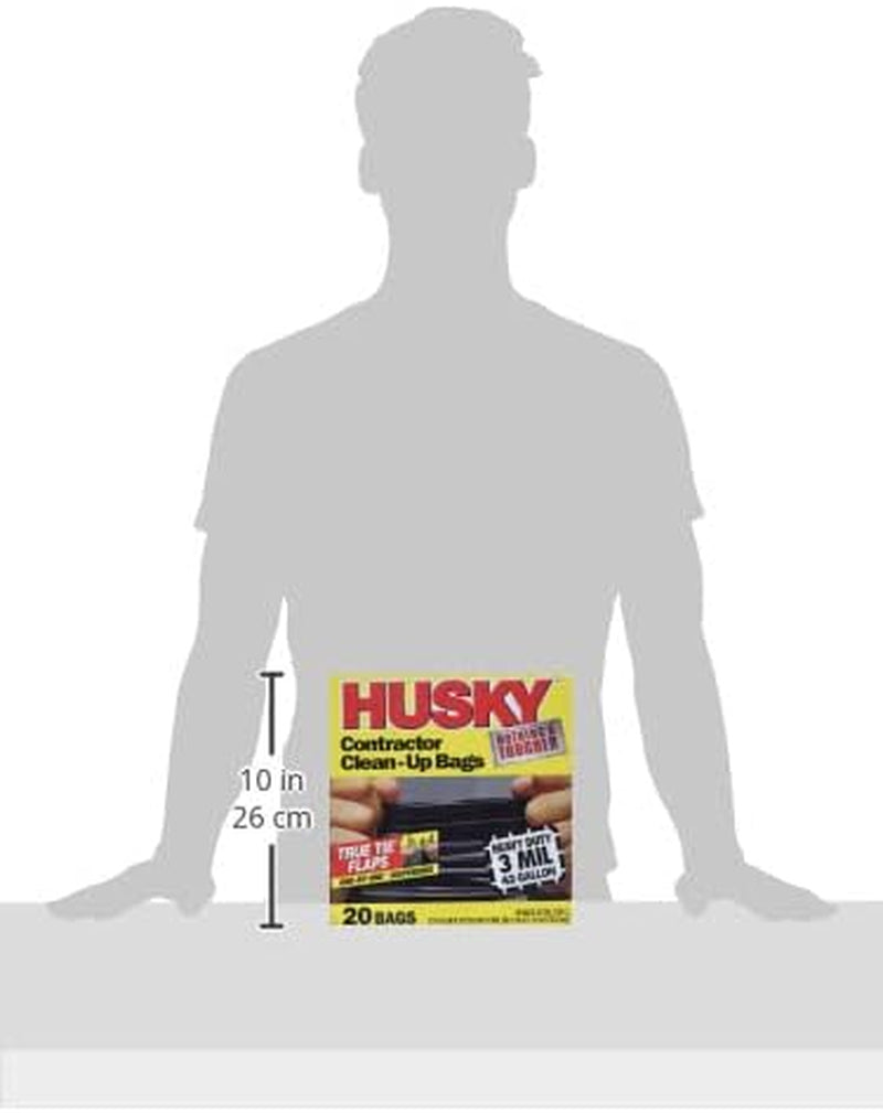 Husky 42-Gallon Contractor Bags- 20 Count