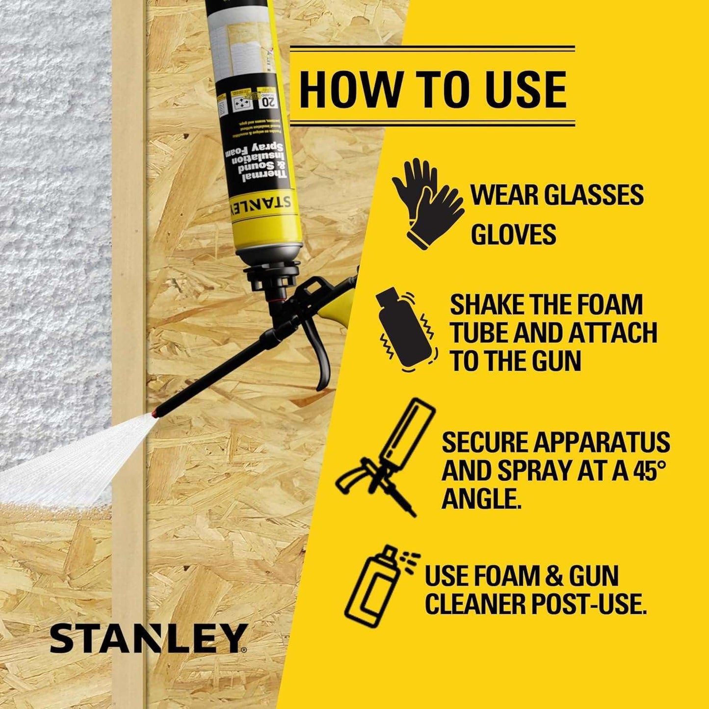 Supercoat Spray Foam Insulation - Closed Cell Spray Foam Covers up to 20 Sq.Ft., Gun Use, Gun Not Included, 27.1 Oz, 1 Pack